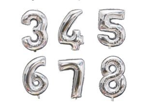 Globo numero 16 pulgadas PLATA